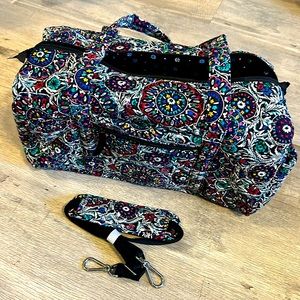Vera Bradley Medium Travel Duffel Bag Stained Glass Medallion